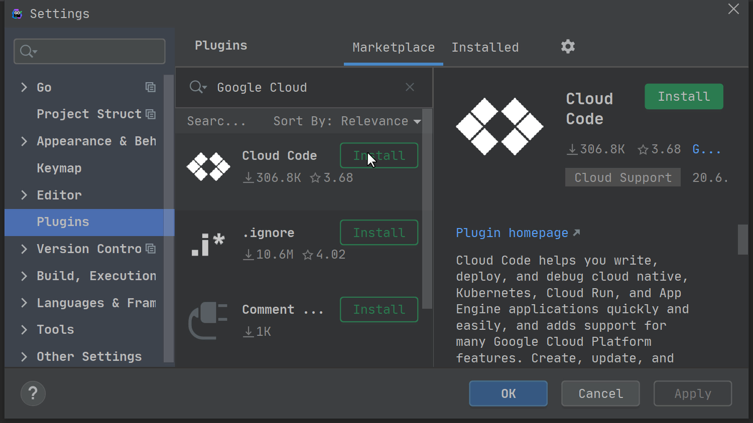 Cloud Code plugin